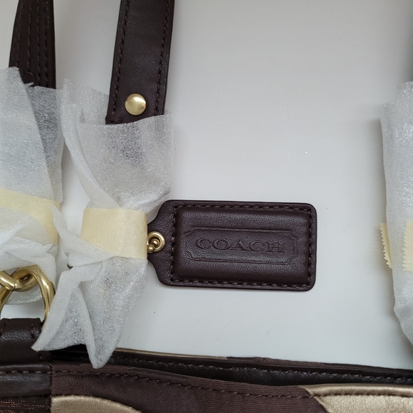 Vintage Coach chocolate patchwork tote - Picture 6 of 8